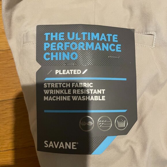 Savane NWT Men's Size 36x34 Ultimate Performance Chino Pants - Picture 2 of 5